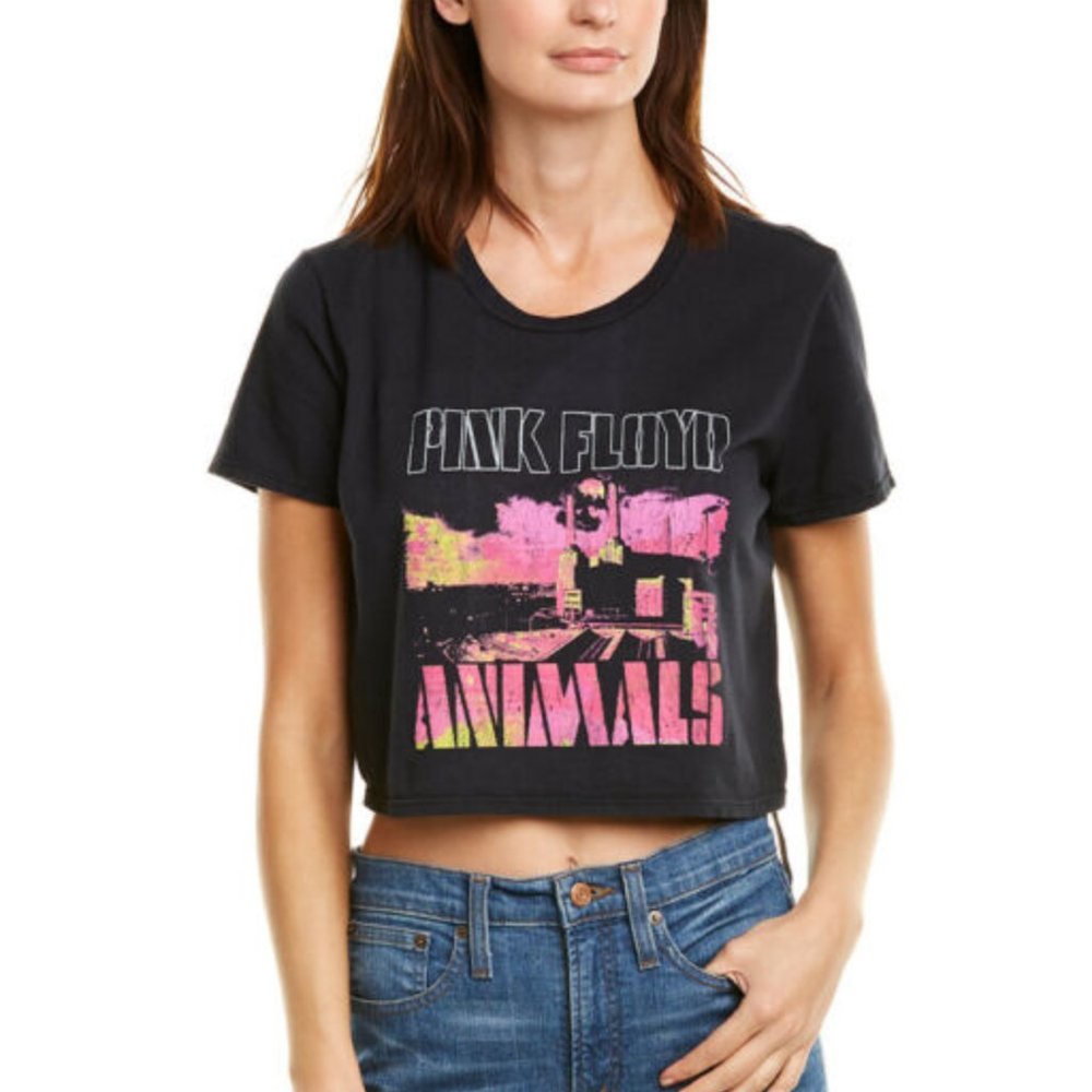 Recycled Karma Pink Floyd Logo Crop Top